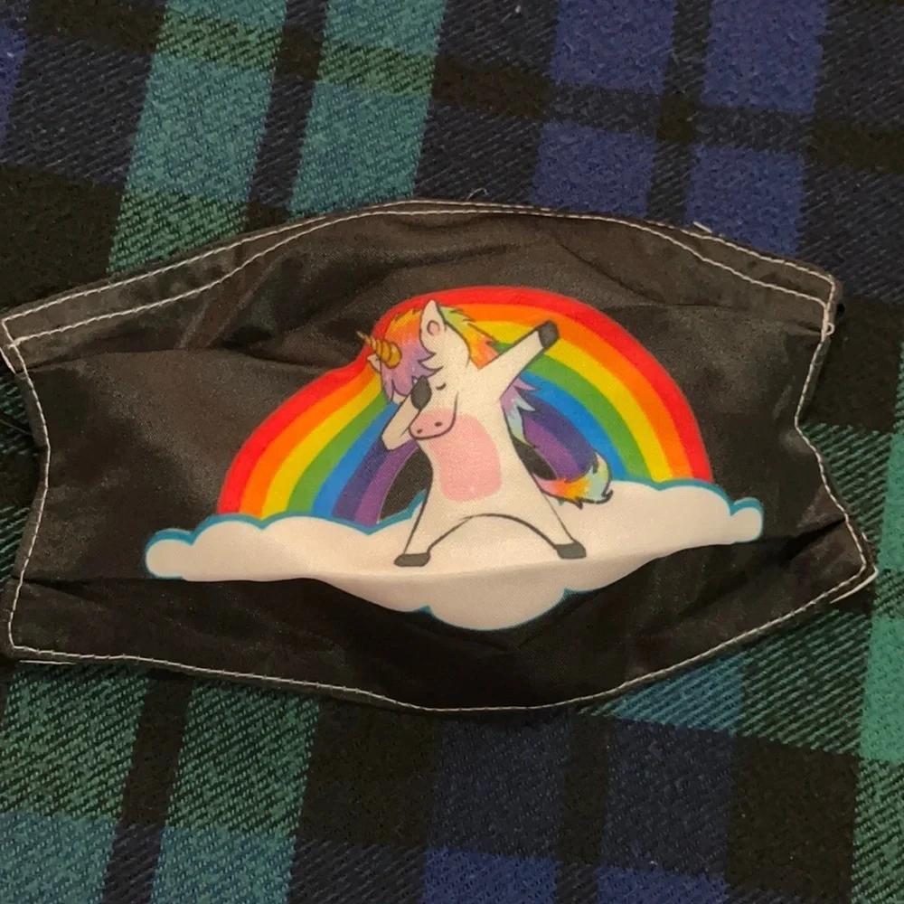 6/$20 New Dabbing Unicorn face mask